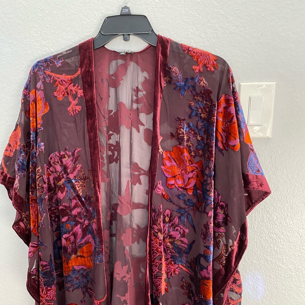 Torrid Plus velvet burnout kimono